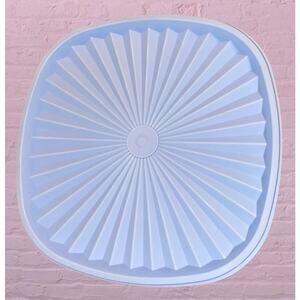 Tupperware 837 Replacement Lid Seal 8" Square Starburst Servalier Blue Vintage